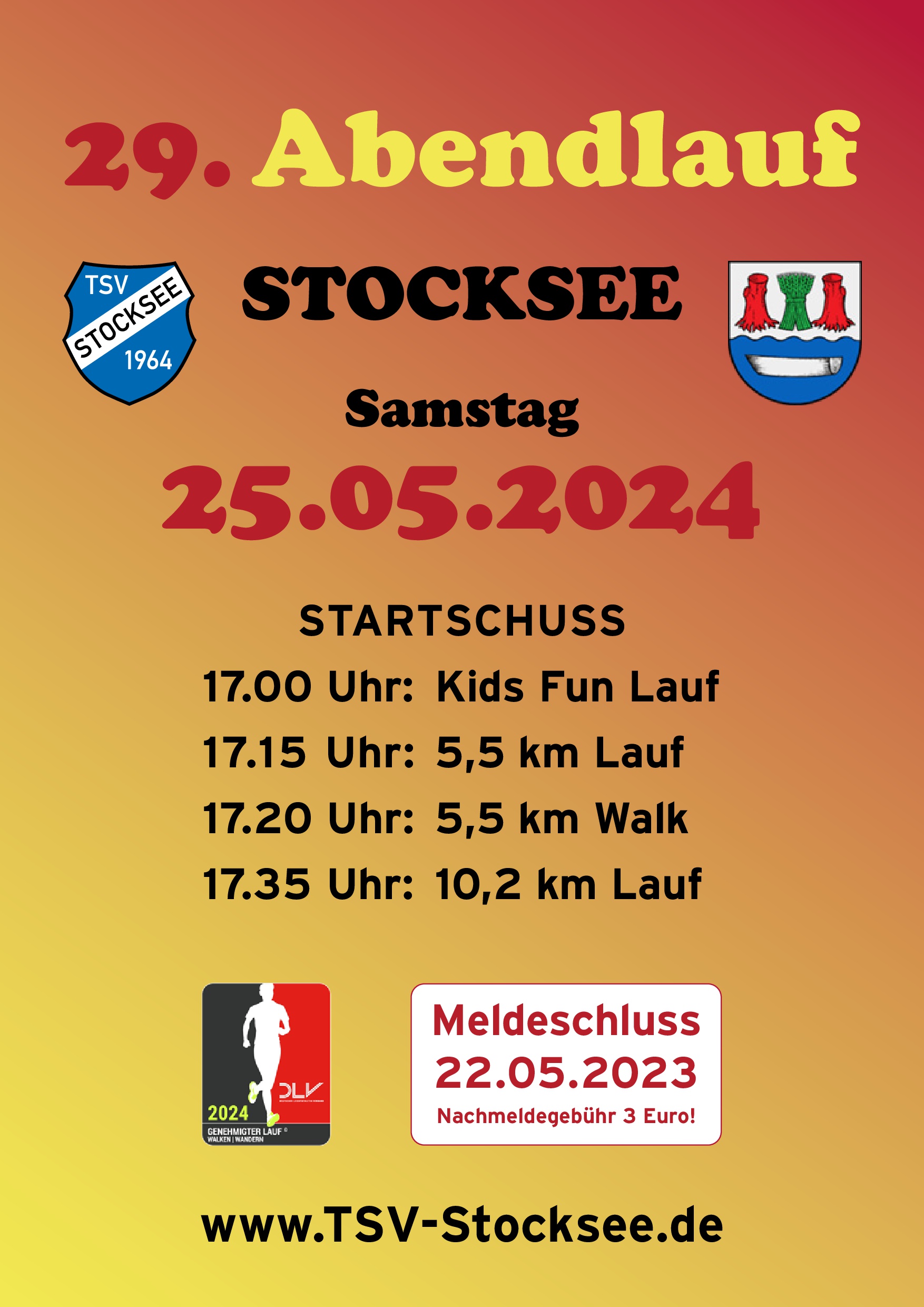 20240423 TSV Stocksee Abendlauf Plakat
