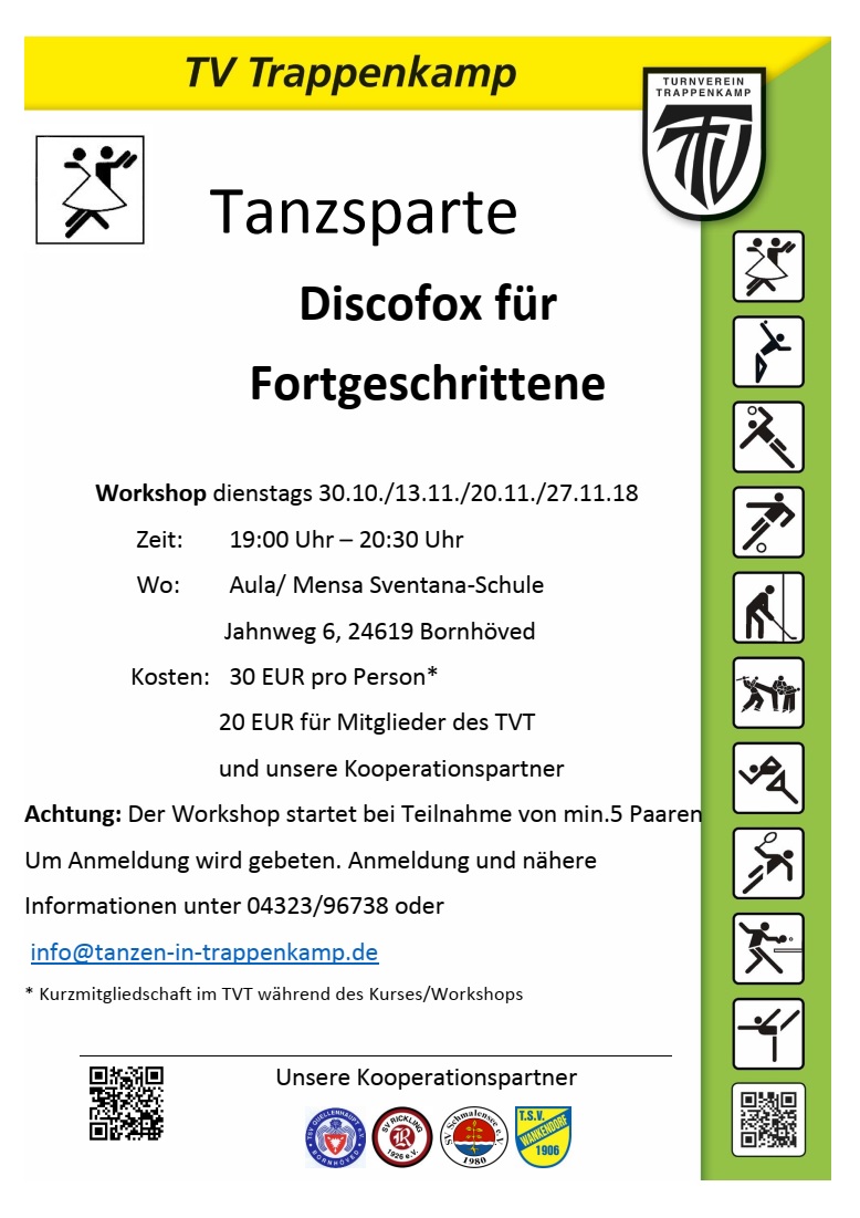 TVT Worksho Discofox für Fortgeschrittene 2018 2
