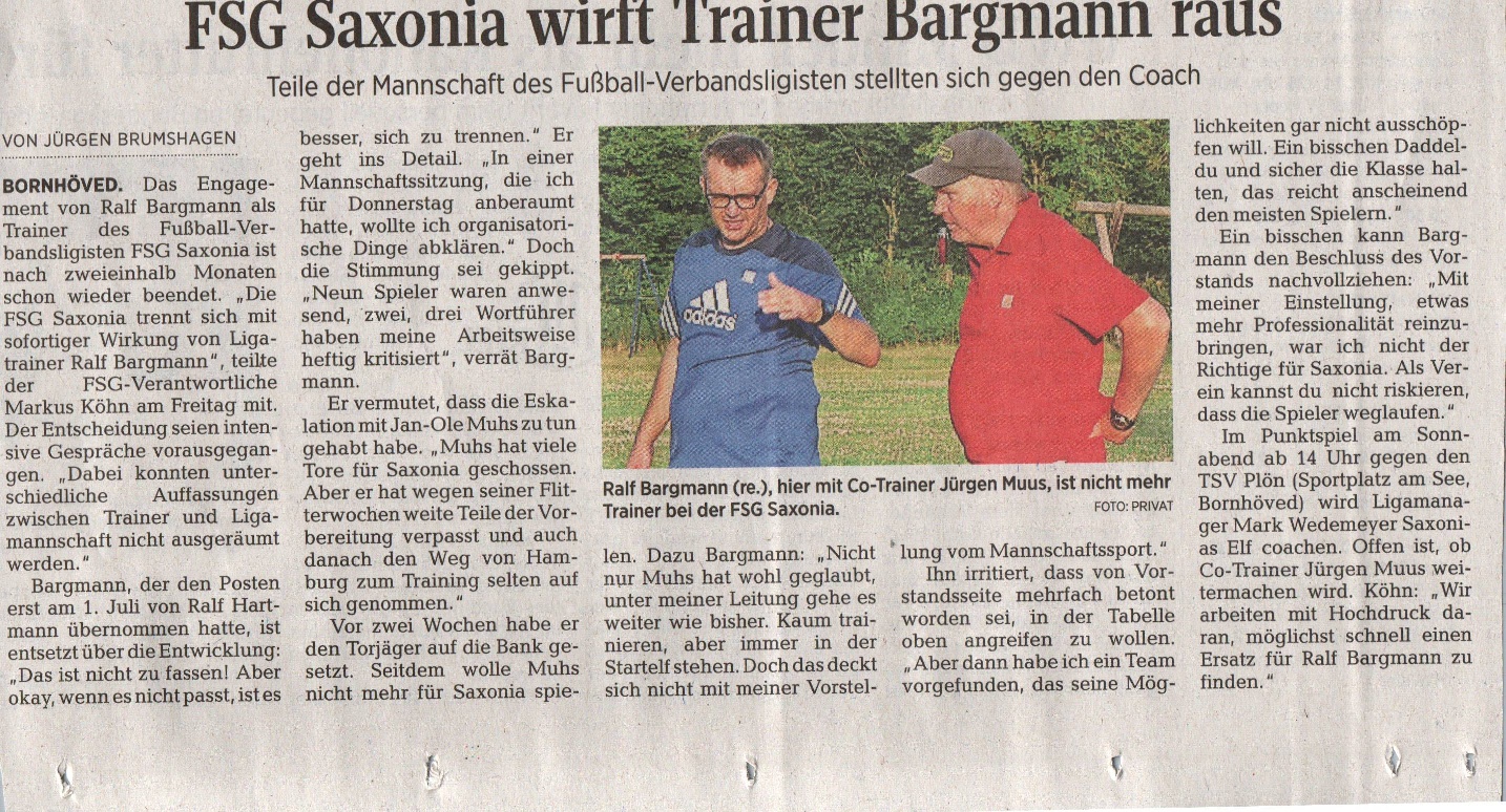20220916 SZ Bericht FSG wirft Trainer Bargmann raus